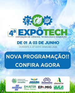 4ª EXPOTECH promete movimentar a 43ª Expô Janaúba 2026 com inovação, conhecimento e tecnologia no agro
